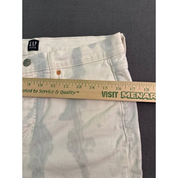 Gap Denim Womens Tie-Dye White & Light Blue True Skinny Jeans Size 10/30 - Picture 8 of 10